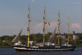 Картинка kruzenshtern+ крузенштерн корабли парусники мачты паруса