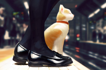 Картинка guweiz аниме животные +существа девушка