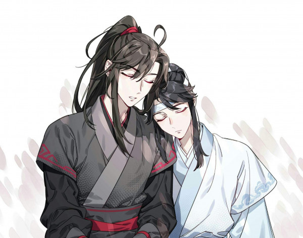 Обои картинки фото аниме, mo dao zu shi, персонажи, нежность