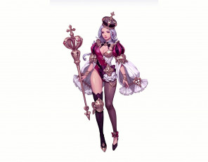 Картинка фэнтези девушки девушка корона посох