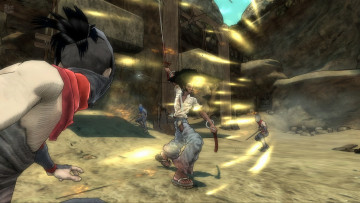 Картинка видео+игры afro+samurai бой скалы