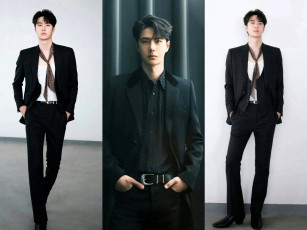 Картинка мужчины wang+yi+bo актер костюм гластук коллаж