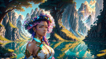 Картинка аниме пейзажи +природа нейросети графика нейроарт ai art нейронные сети рисунки нейро искусство