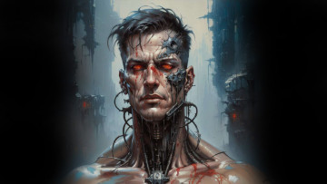 Картинка фэнтези роботы +киборги +механизмы нейросети графика нейроарт ai art нейронные сети рисунки нейро искусство