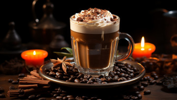 обоя комп,  дизайн, разное, компьютерный дизайн, стекло, свет, темный, фон, стол, огонь, доски, кофе, свечи