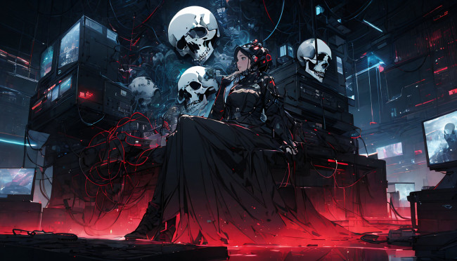 Обои картинки фото аниме, оружие,  техника,  технологии, нейросети, графика, нейроарт, ai, art, нейронные, сети, рисунки, нейро, искусство