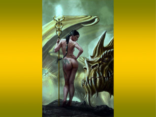 Картинка укротительница драконов фэнтези красавицы чудовища