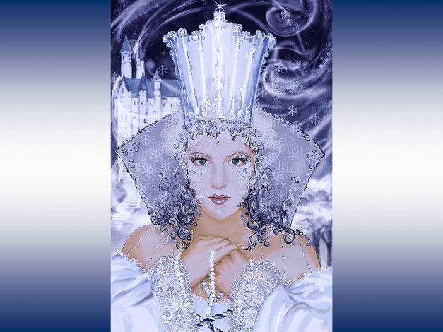 Обои картинки фото снежная, королева, фэнтези, девушки