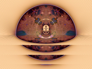 Картинка 3д графика fractal фракталы фон узор