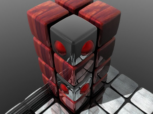 Картинка 3д графика modeling моделирование кубики