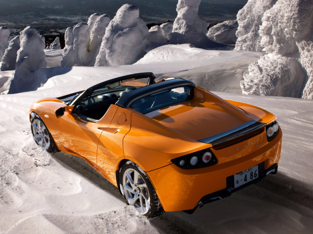 Обои картинки фото автомобили, tesla