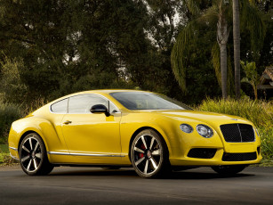 Картинка автомобили bentley continental gt v8 s coupe 2013г желтый