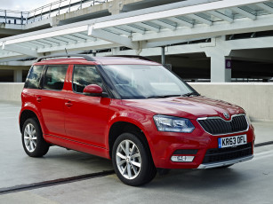 Картинка автомобили skoda uk-spec 2014г yeti красный