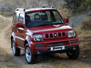 обоя автомобили, suzuki, jimny, za-spec, jb43, 2006г, красный