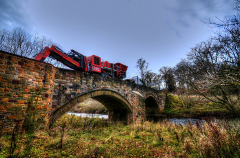 Картинка техника экскаваторы мост экскаватор