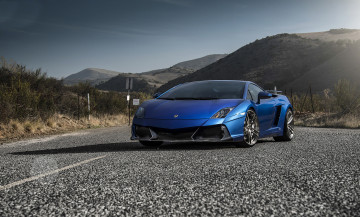 Картинка 2014+lamborghini+gallardo+lp550-2+renazzo автомобили lamborghini тюнинг синий gallardo дорога горы