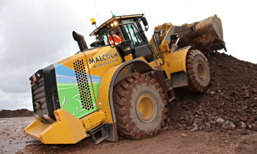 Картинка техника бульдозеры+на+колёсах тяжелый колесный трактор ковш