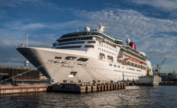 Картинка empress корабли лайнеры лайнер круиз причал порт