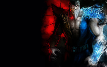 Картинка mortal+kombat видео+игры mortal+kombat+ 2011 скорпион scorpion саб зиро sub zero mortal kombat