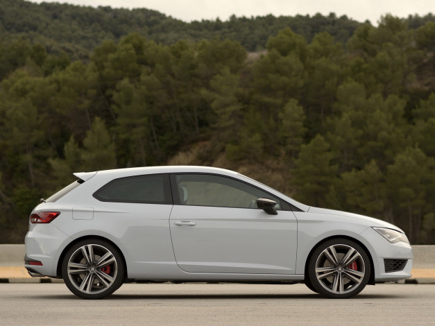 Обои картинки фото автомобили, seat, светлый, 2014г, 280, cupra, sc, leon