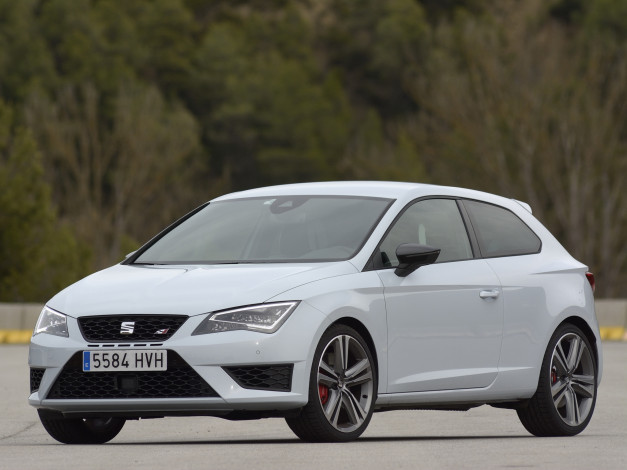 Обои картинки фото автомобили, seat, светлый, 2014г, 280, cupra, sc, leon