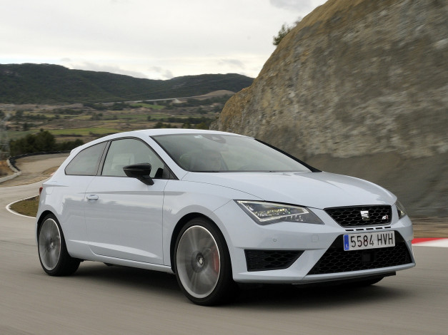 Обои картинки фото автомобили, seat, светлый, 2014г, 280, sc, cupra, leon
