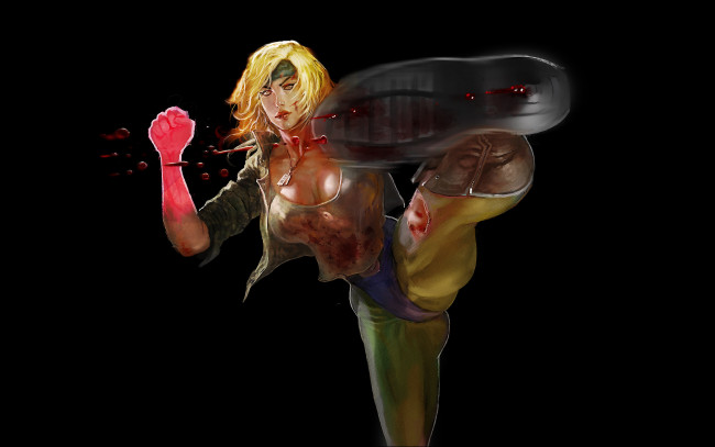 Обои картинки фото mortal kombat, видео игры, mortal kombat , 2011, mortal, kombat, соня, блейд, sonya, blade