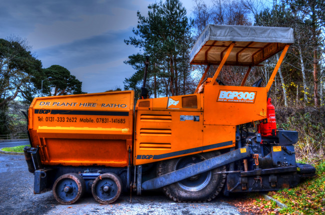 Обои картинки фото техника, асфальтоукладочная техника, асфальтоукладчик, комбайн