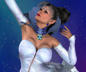 Картинка 3д+графика люди+ people девушка взгляд фон