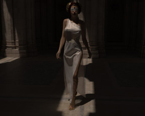 Картинка 3д+графика люди+ people фон девушка взгляд