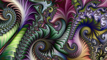 Картинка 3д+графика фракталы+ fractal цвета фон узор