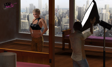 Картинка 3д+графика люди+ people мужчина девушка фон взгляд