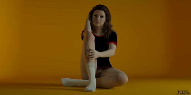 Обои картинки фото 3д графика, люди , people, фон, взгляд, девушка