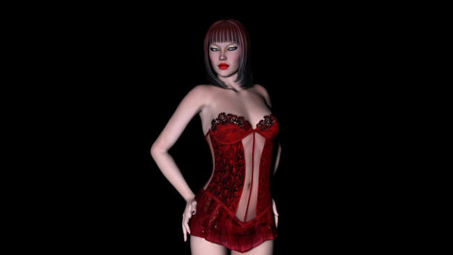 Обои картинки фото 3д графика, люди , people, фон, взгляд, девушка