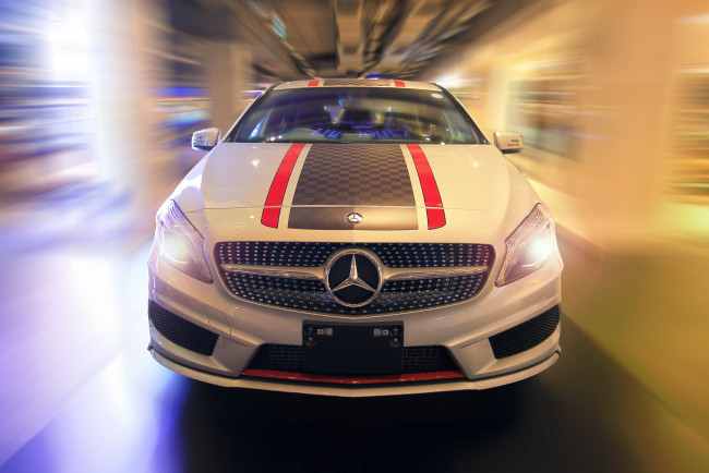 Обои картинки фото gla250 class, автомобили, mercedes-benz, тоннель, авто