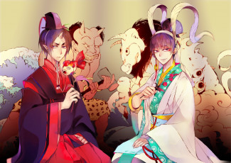 Картинка аниме hoozuki+no+reitetsu хакутаку хладнокровный хозуки