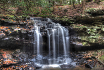 Картинка природа водопады водопад река лес