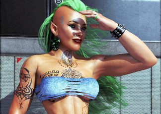 Картинка 3д+графика эльфы+ elves девушка взгляд фон