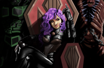 Картинка рисованное комиксы униформа взгляд фон девушка