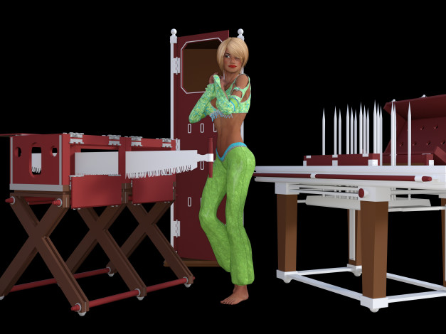 Обои картинки фото 3д графика, люди , people, взгляд, девушка, блондинка, фон