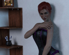 Картинка 3д+графика люди+ people фон взгляд девушка