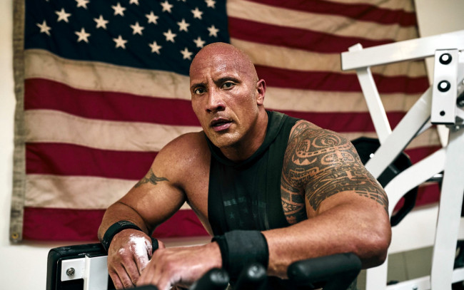 Обои картинки фото мужчины, dwayne johnson , the rock, тату
