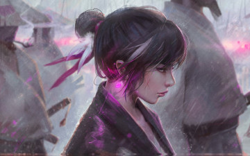 Картинка guweiz рисованное девушка