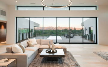 обоя интерьер, гостиная, модерн