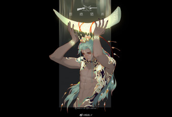 Картинка аниме unknown +другое+ парень корона рог