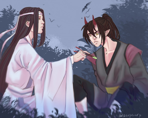 Обои картинки фото сюэ ян и лань сичень, аниме, mo dao zu shi, the, untamed, неукротимый, повелитель, чэньцин, мосян, тунсю, mo, dao, zu, shi, магистр, дьявольского, культа