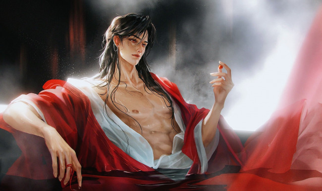 Обои картинки фото аниме, tian guan ci fu, хуа, чен