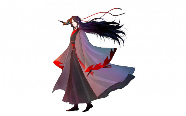 Обои картинки фото аниме, mo dao zu shi, вэй, усянь, птица