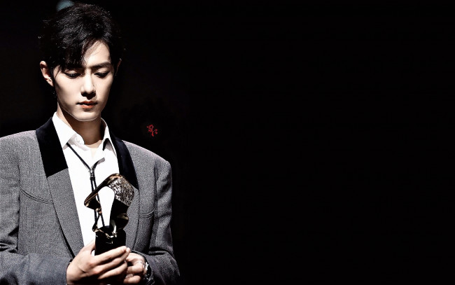 Обои картинки фото мужчины, xiao zhan, актер, пиджак, приз