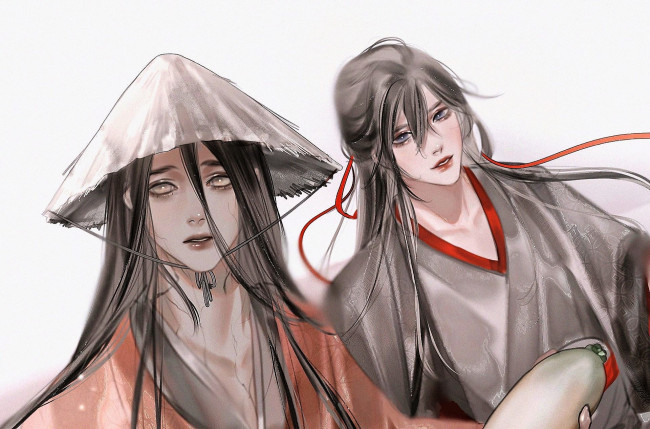 Обои картинки фото аниме, mo dao zu shi, вэй, усянь, вэнь, нин, шляпа